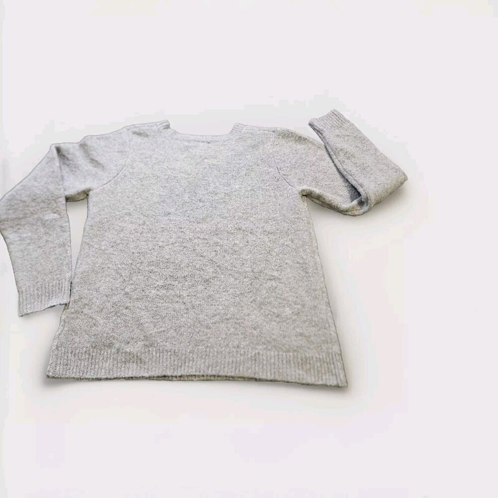 Cupcakes & Cashmere Sweater Women L Gray Christmas Cats LS Crewneck Cozy Holiday - Picture 13 of 13